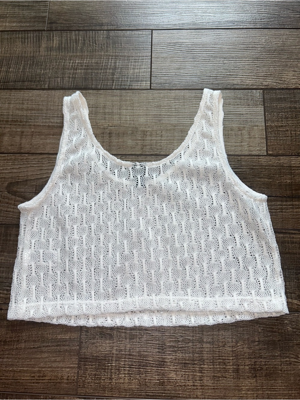 wild fable White Crochet Crop Tank - Picture 3 of 3
